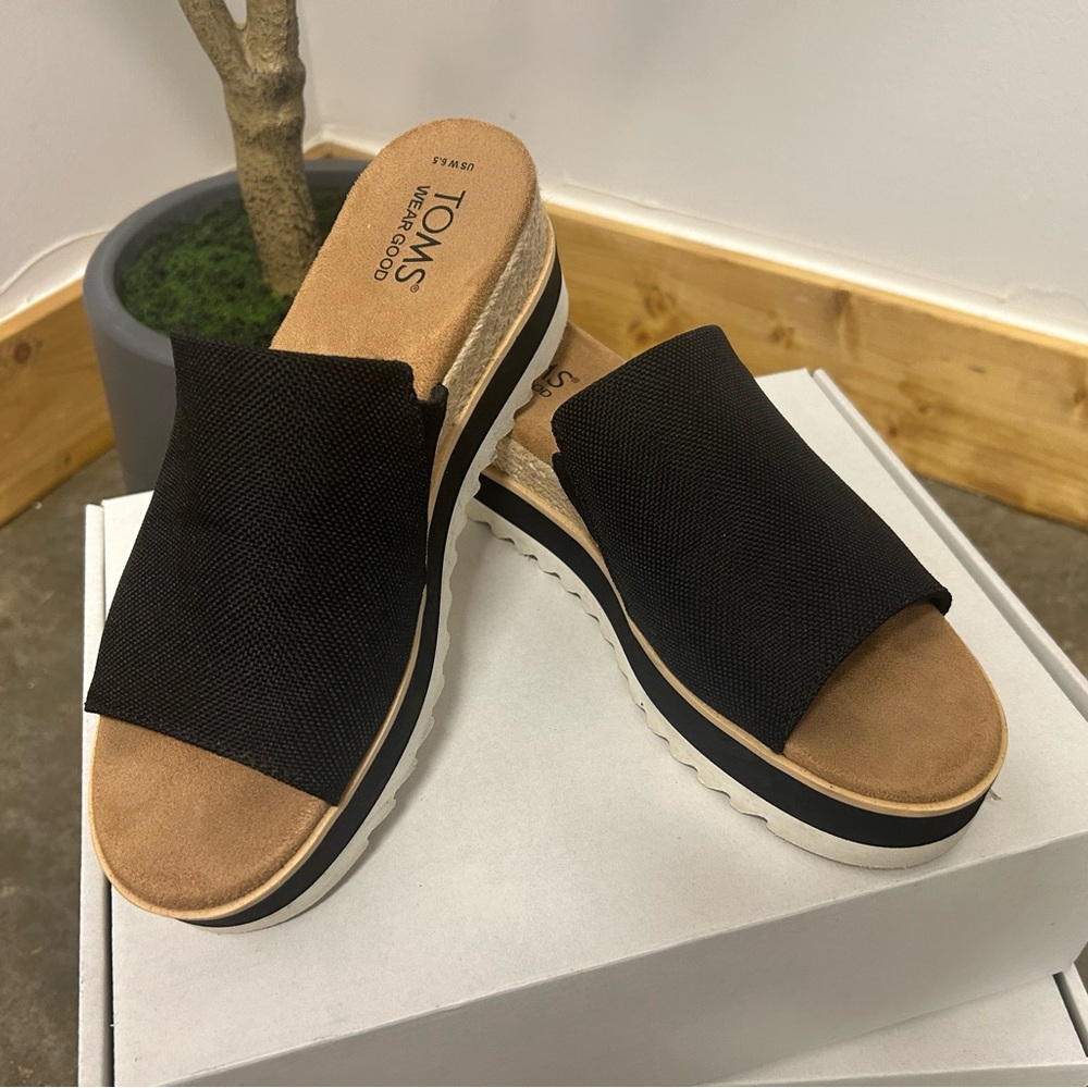 TOMS women’s Diana Mule Sandal slide black 6.5